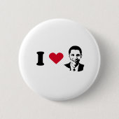Badge Rond 5 Cm J'aime Obama (Devant)