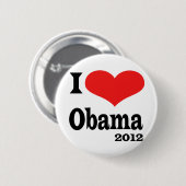 Badge Rond 5 Cm J'aime Obama4x4 (Devant & derrière)