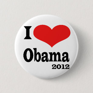 Badge Rond 5 Cm J'aime Obama4x4
