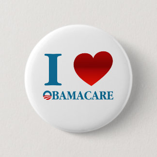 Badge Rond 5 Cm J'aime Obamacare