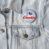Badge Rond 5 Cm J'aime Oberlin, Ohio (En situation)