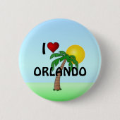 Badge Rond 5 Cm J'aime Orlando (Devant)