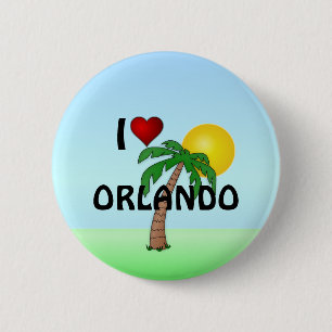 Badge Rond 5 Cm J'aime Orlando