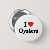 Badge Rond 5 Cm J'aime Oysters coeur personnalisé (Devant & derrière)