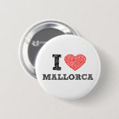 Badge Rond 5 Cm J'aime Palma de Majorque (Devant & derrière)