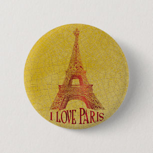 Badge Rond 5 Cm J'aime Paris