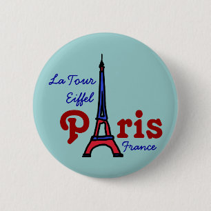 Badge Rond 5 Cm J'aime Paris