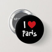 Badge Rond 5 Cm J'aime Paris (Devant & derrière)