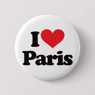 Badge Rond 5 Cm J'aime Paris