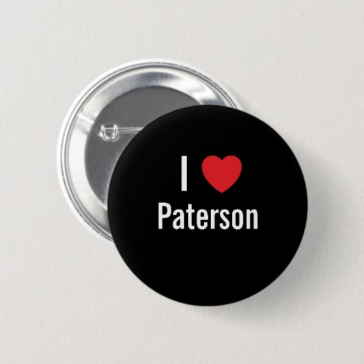 Badge Rond 5 Cm J'aime Paterson (Devant & derrière)