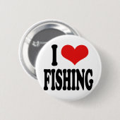 Badge Rond 5 Cm J'aime pêcher (Devant & derrière)