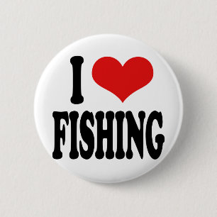 Badge Rond 5 Cm J'aime pêcher