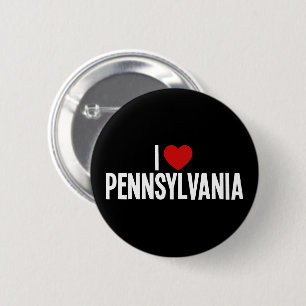 Badge Rond 5 Cm J'aime Pennsylvanie • J'adore Pennsylvanie Rond