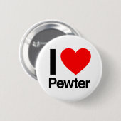 Badge Rond 5 Cm j'aime pewter (Devant & derrière)