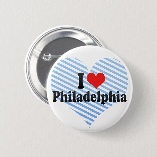 Badge Rond 5 Cm J'aime Philadelphie (Devant & derrière)