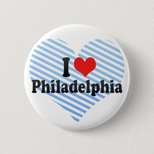 Badge Rond 5 Cm J'aime Philadelphie