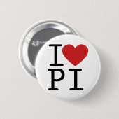 BADGE ROND 5 CM J'AIME PI (Devant & derrière)