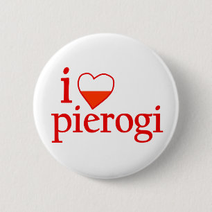 Badge Rond 5 Cm J'aime Pierogi