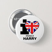 Badge Rond 5 Cm J'aime prince Harry Button (Devant & derrière)