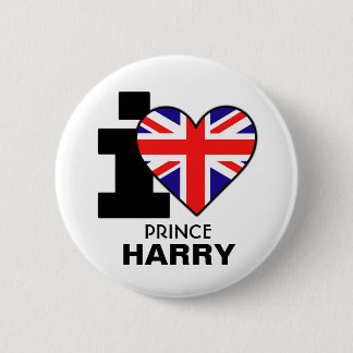 Badge Rond 5 Cm J'aime prince Harry Button