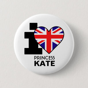 Badge Rond 5 Cm J'aime princesse Kate Button
