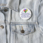 Badge Rond 5 Cm J'aime quelqu'un avec Asperger (En situation)