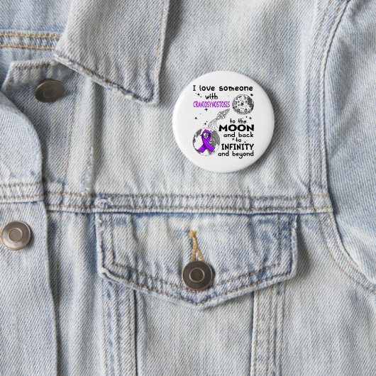 Badge Rond 5 Cm J'aime Quelqu'un avec Craniosynostosis Sensibilisa (En situation)