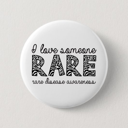 Badge Rond 5 Cm J'Aime Quelqu'Un Rare (Devant)