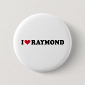 BADGE ROND 5 CM J'AIME RAYMOND (Devant)