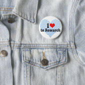 Badge Rond 5 Cm J'aime rechercher (En situation)