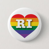 Badge Rond 5 Cm J'aime Rhode Island Gay pride Rainbow Heart (Devant)