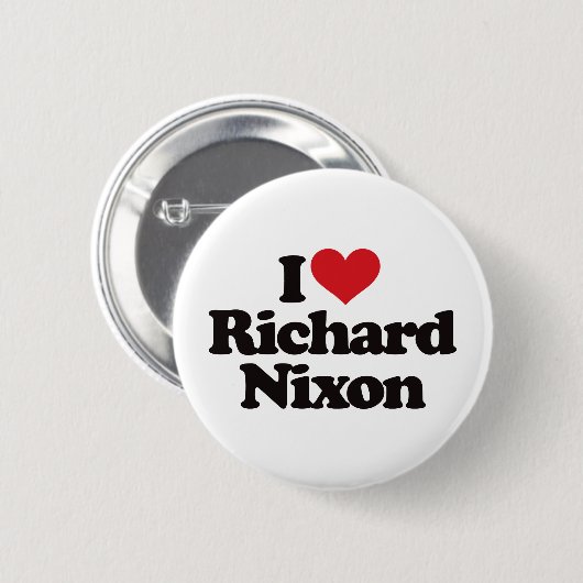 Badge Rond 5 Cm J'aime Richard Nixon (Devant & derrière)