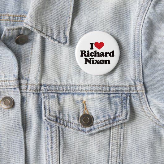 Badge Rond 5 Cm J'aime Richard Nixon (En situation)