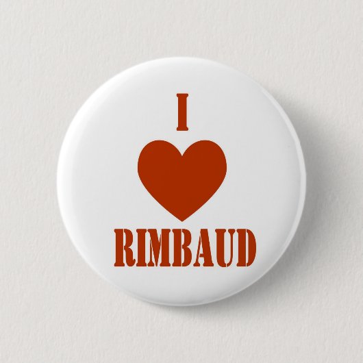 Badge Rond 5 Cm J'aime Rimbaud (Devant)