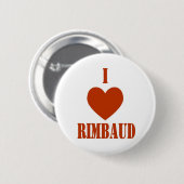 Badge Rond 5 Cm J'aime Rimbaud (Devant & derrière)