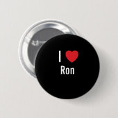 Badge Rond 5 Cm J'aime Ron (Devant & derrière)