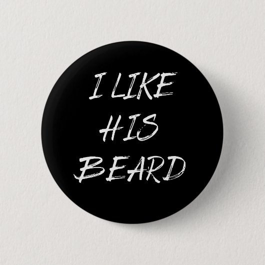 Badge Rond 5 Cm j'aime sa barbe (Devant)