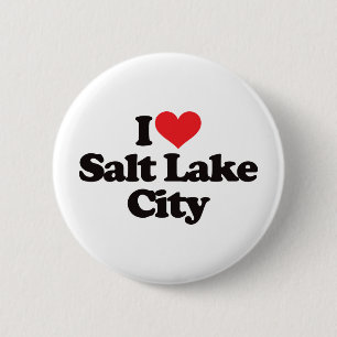 Badge Rond 5 Cm J'aime Salt Lake City
