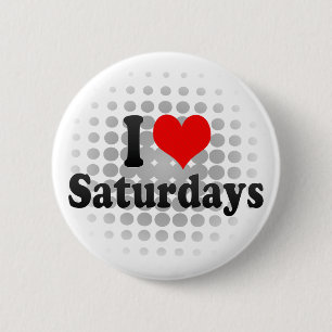 Badge Rond 5 Cm J'aime samedi