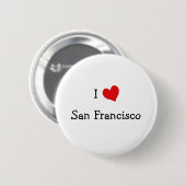Badge Rond 5 Cm J'aime San Francisco (Devant & derrière)