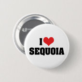 Badge Rond 5 Cm J'aime Sequoia (Devant & derrière)