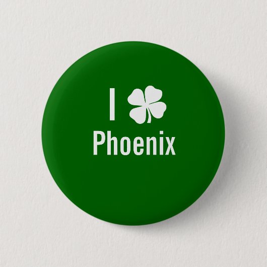 Badge Rond 5 Cm J'aime (shamrock) le Jour de la Saint Patrick de (Devant)