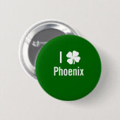 Badge Rond 5 Cm J'aime (shamrock) le Jour de la Saint Patrick de (Devant & derrière)