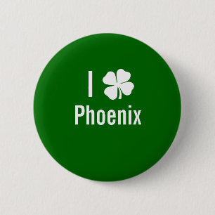 Badge Rond 5 Cm J'aime (shamrock) le Jour de la Saint Patrick de