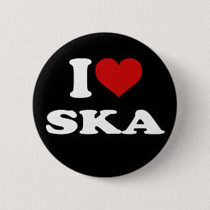 Badge Rond 5 Cm J'aime Ska