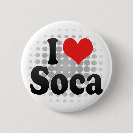 Badge Rond 5 Cm J'aime Soca (Devant)