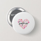 Badge Rond 5 Cm J'aime Sophie (Devant & derrière)