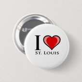 Badge Rond 5 Cm J'aime St Louis (Devant & derrière)