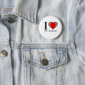 Badge Rond 5 Cm J'aime St Louis (En situation)