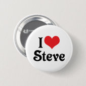 Badge Rond 5 Cm J'aime Steve (Devant & derrière)